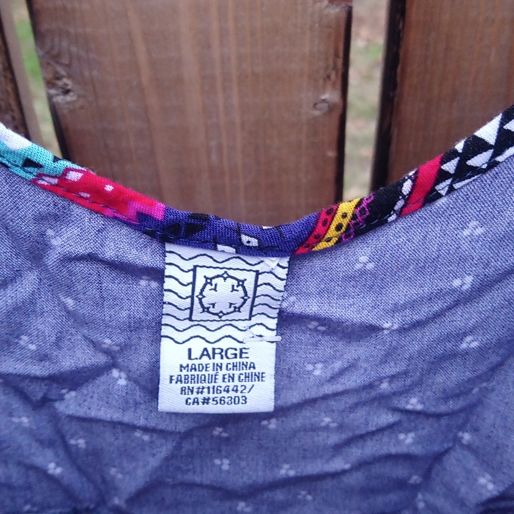 Empyre Boho Aztec Multi Color Flowy Tank Crop Top - image 5